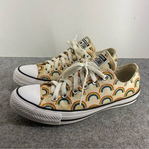 Converse Chuck Taylor All Star low-top Canvas Sneakers Rainbow Print Size 8.5